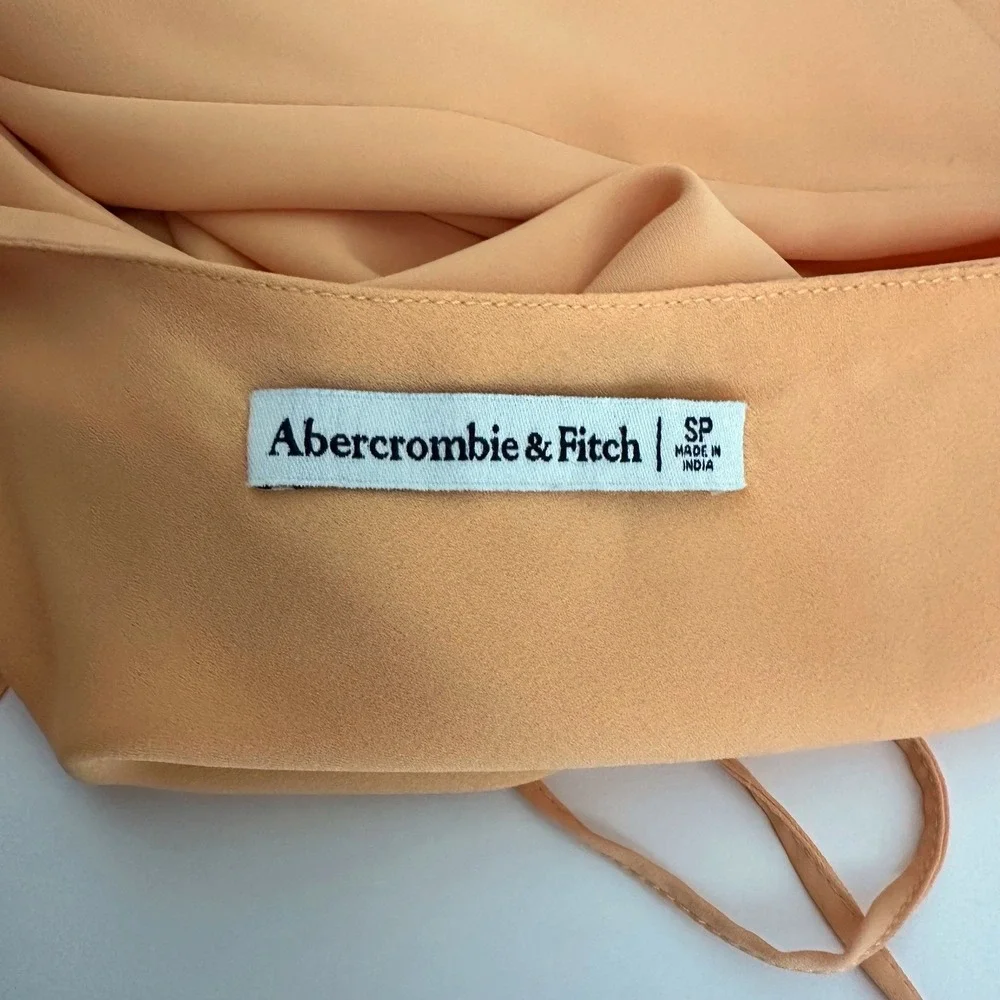 Abercrombie & Fitch Cowl Neck Tie String Slip Dress Orange Mini Dress SP